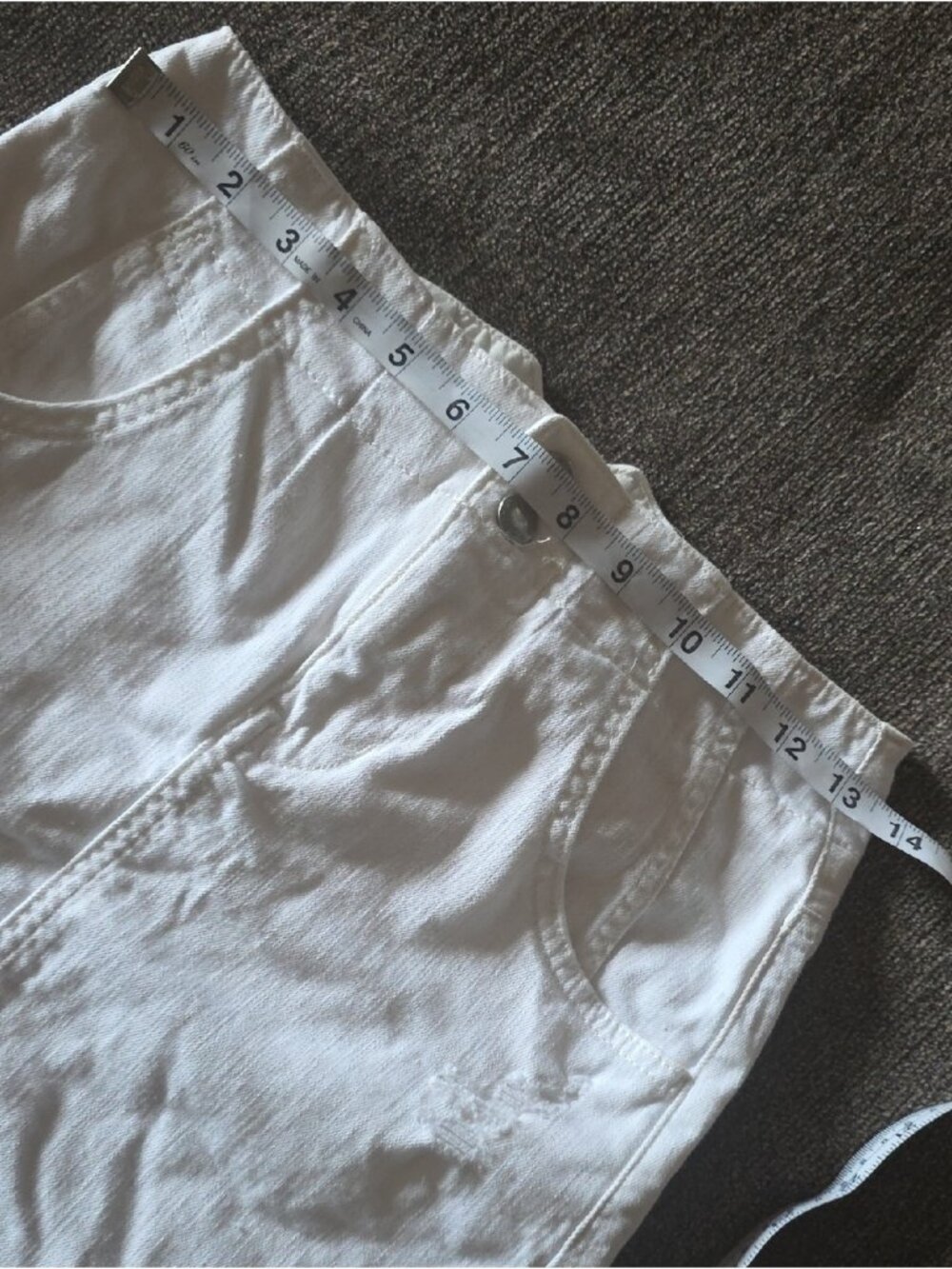 White Denim 💖Mini Skirt - Picture 3 of 3